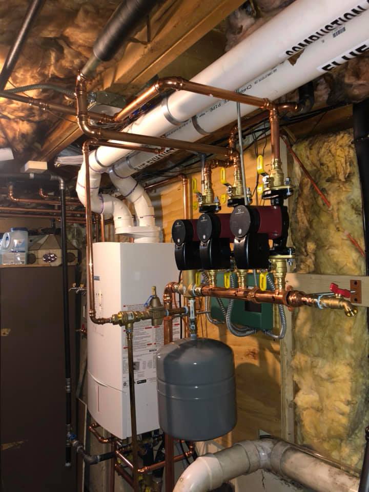 Heating equipment installation